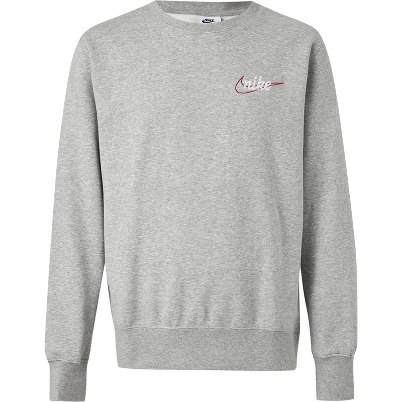 Nike Sportswear Mikina CLUB sivá melírovaná / tmavočervená / čierna / 68299317