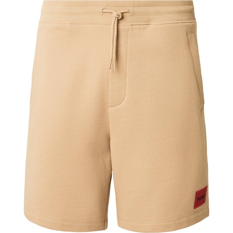 HUGO Nohavice Diz béžová / červená 68299438