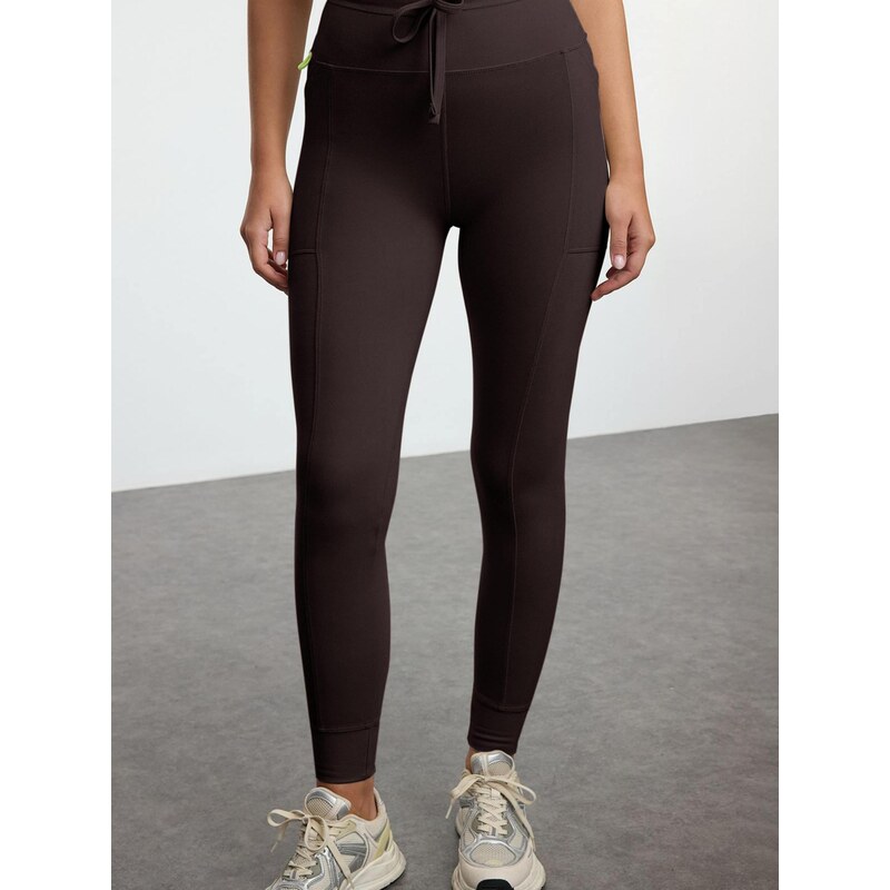 Trendyol Legíny tmavohnedá 68299613