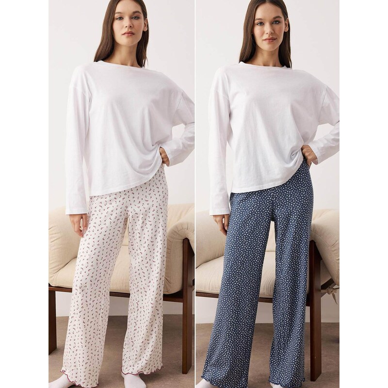 Trendyol Pyžamo námornícka modrá / červená / biela 68299672