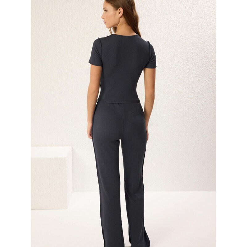 Trendyol Nohavicový kostým antracitová 68299713