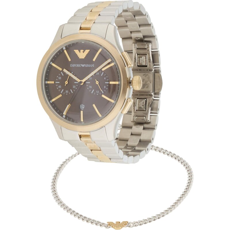Emporio Armani Analógové hodinky zlatá / čierna / strieborná 68299728