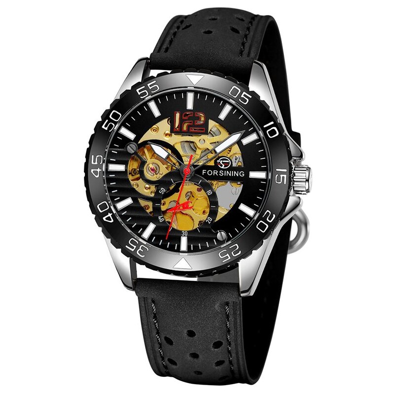 FORSINING pánske automatické hodinky Soldier Čierne M3T3 68299879