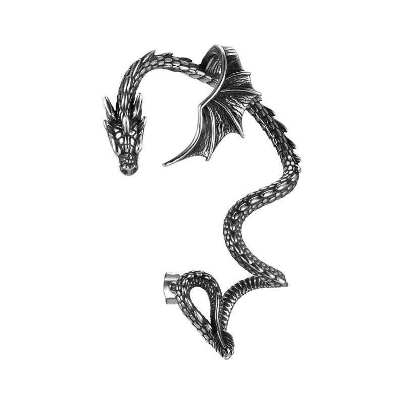 Titan Jewerly Záušnica z chirurgickej ocele na puzetu Dragon 68299915