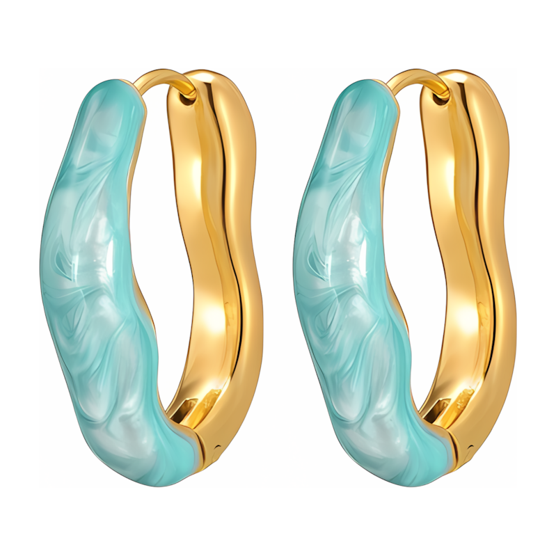 Impress Jewelry Náušnice z chirurgickej ocele Candy zlato zelené 68299918