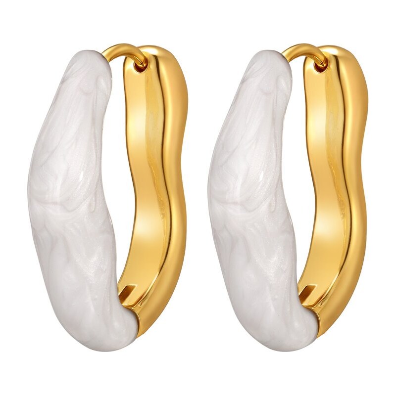 Impress Jewelry Náušnice z chirurgickej ocele Candy zlato biele 68299920