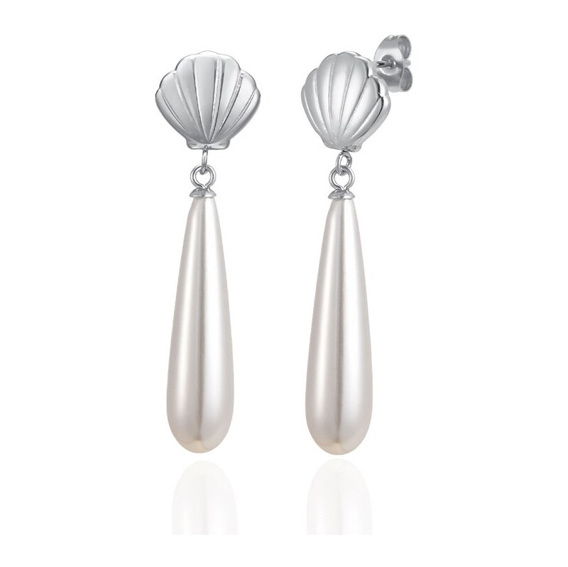 Impress Jewelry Perlové náušnice z chirurgickej ocele Shell drop 68299922