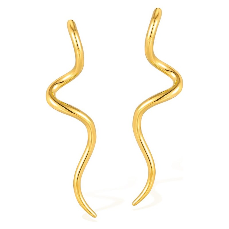 Impress Jewelry Puzetové náušnice z chirurgickej ocele Špirály Zlaté 68299923