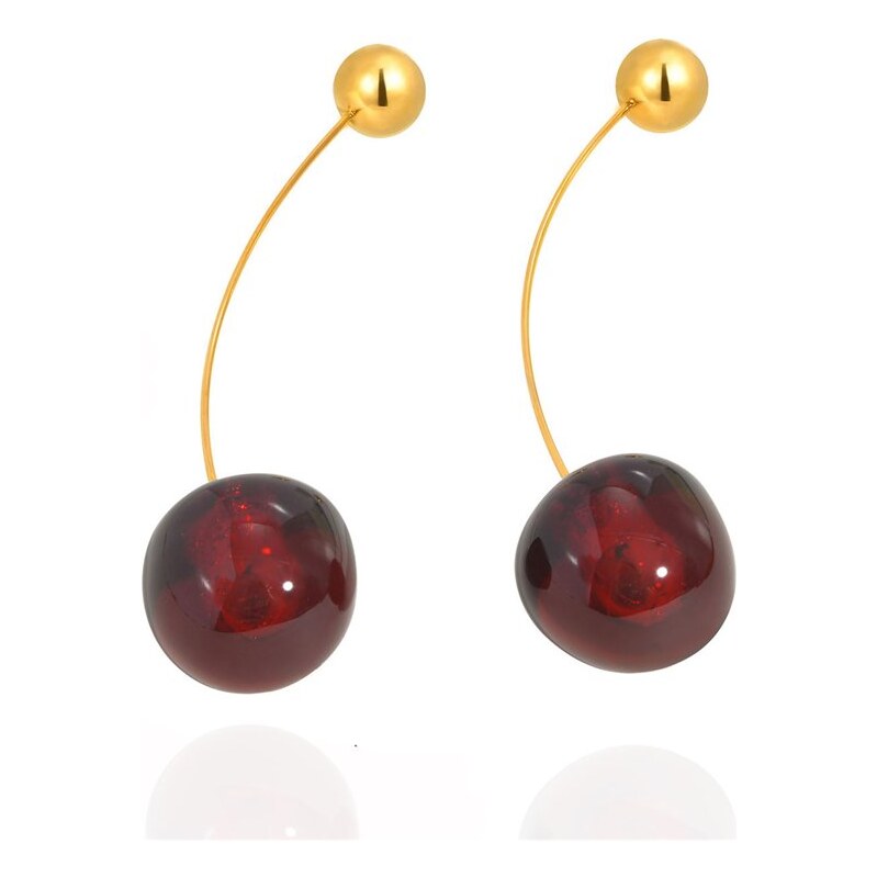 Impress Jewelry Náušnice z chirurgickej ocele Zmyselné čerešne 68299944