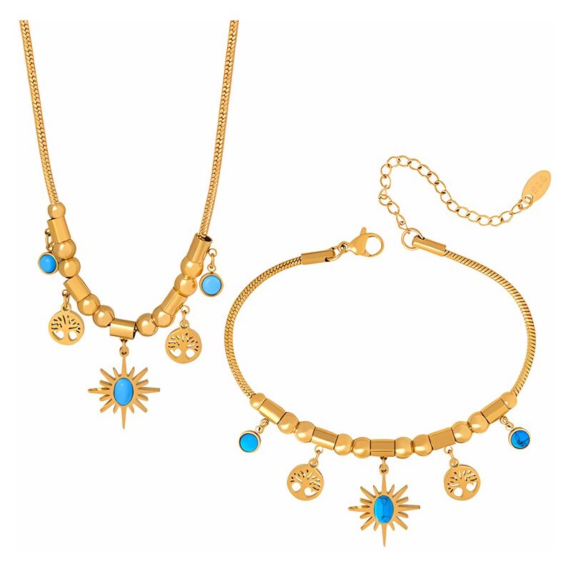 Impress Jewelry Súprava z chirurgickej ocele náhrdelník + náramok 68299958