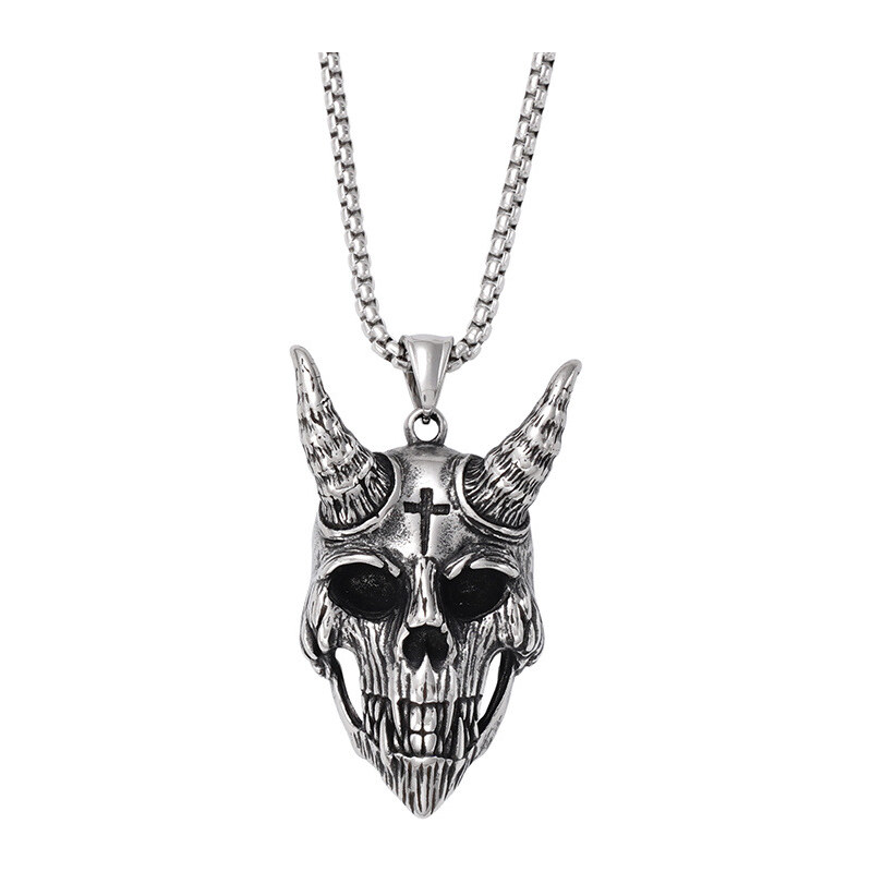 Impress Jewelry Oceľový prívesok Rohatý Diablova lebka 68300012
