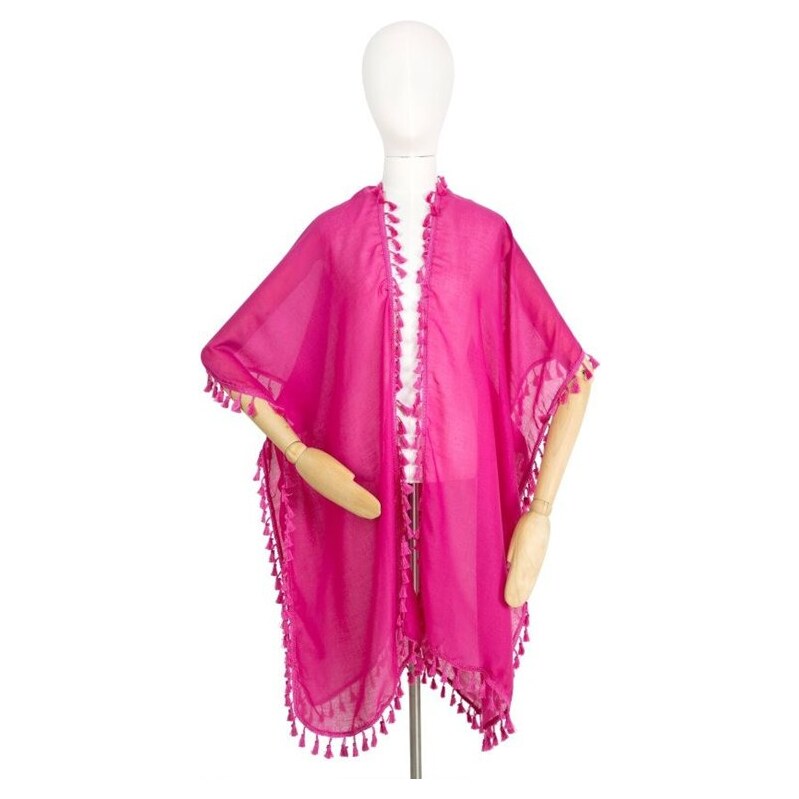 ArtOfPolo pončo na plavky Pareo Novara Fuchsia 68300011