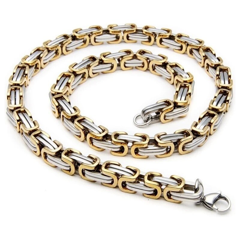 Impress Jewelry Retiazka z chirurgickej ocele Be Hard Zlato/striebro 8 68300024