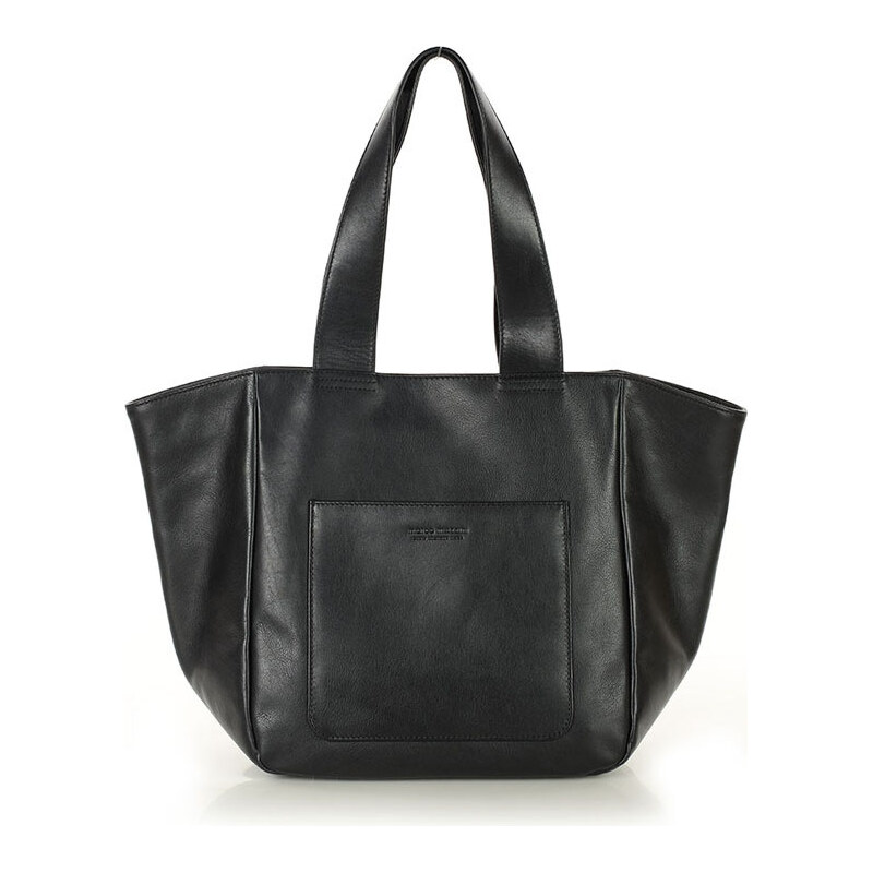 MARCO MAZZINI Dámska taška typu hobo, prírodná koža | čierna vp6a 68300236