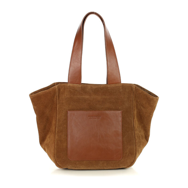 MARCO MAZZINI Dámska taška typu hobo, prírodná koža | koňakovo hnedá 68300237