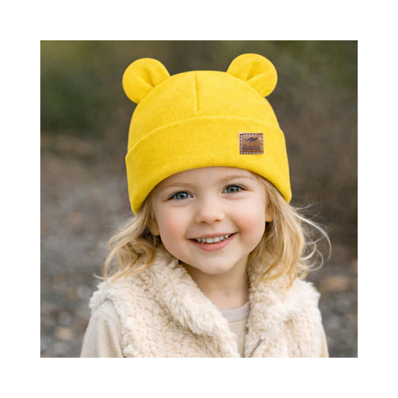 RADA Rebrovaná čiapka Janka Yellow 46458038