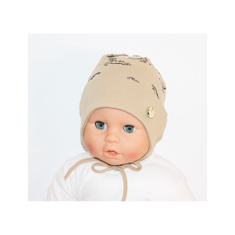 RADA Čiapka pre bábätko KID Dino Beige 46458101