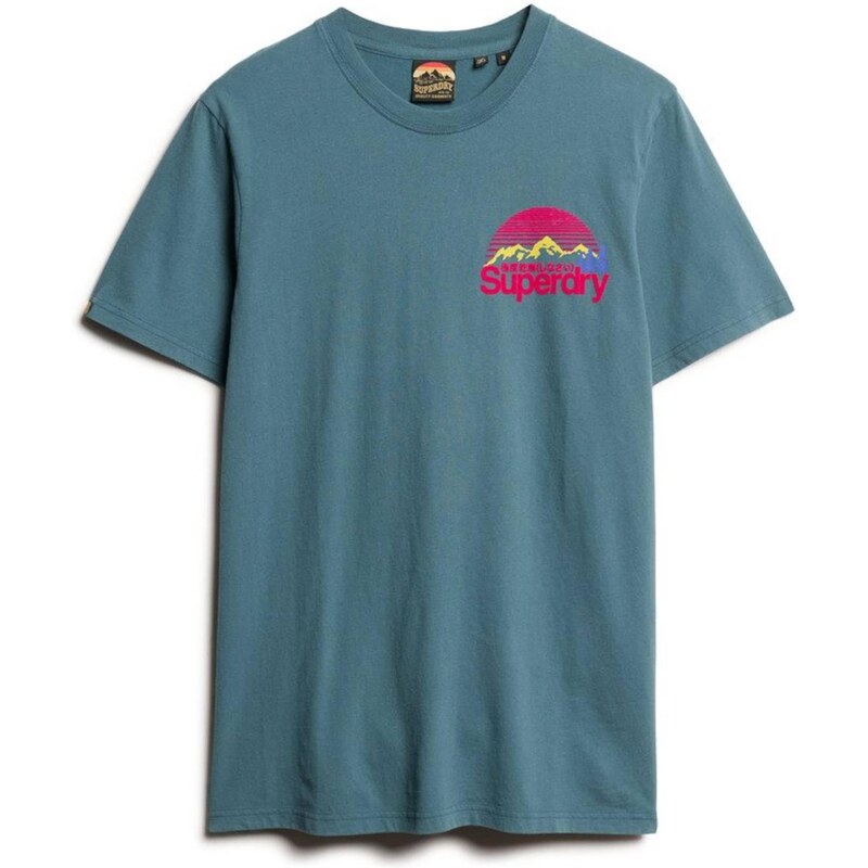 Superdry & Co Tričko svetlomodrá / svetložltá / fuksia 68324410