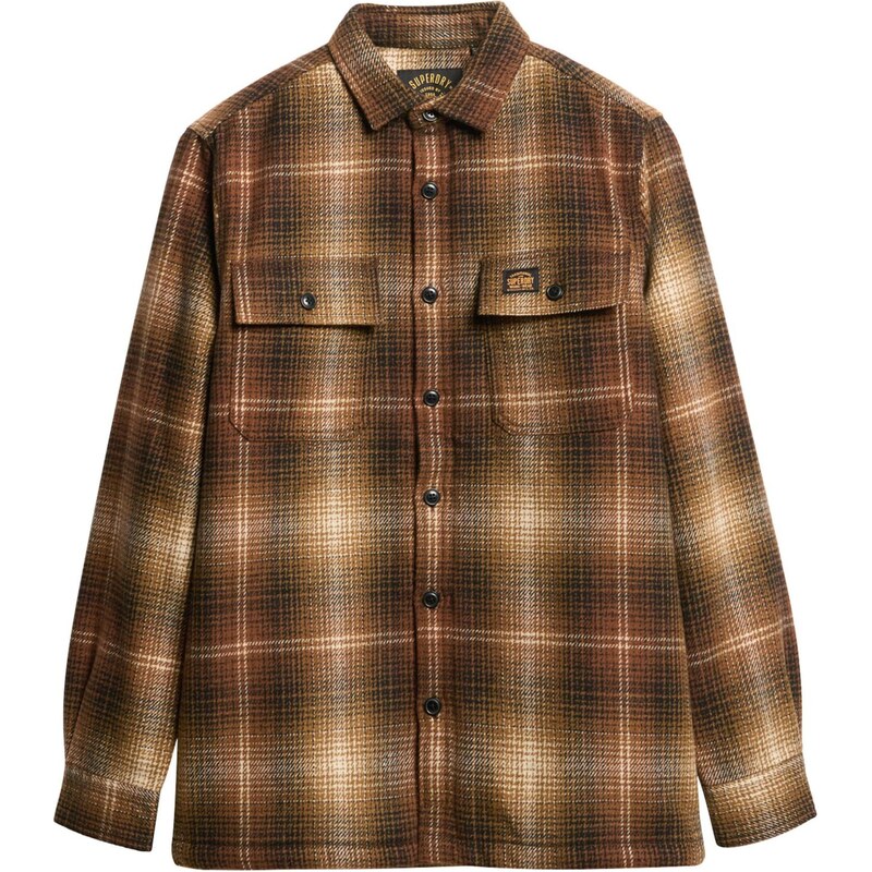 Superdry & Co Prechodná bunda Miller hnedá / čierna / biela 68324445