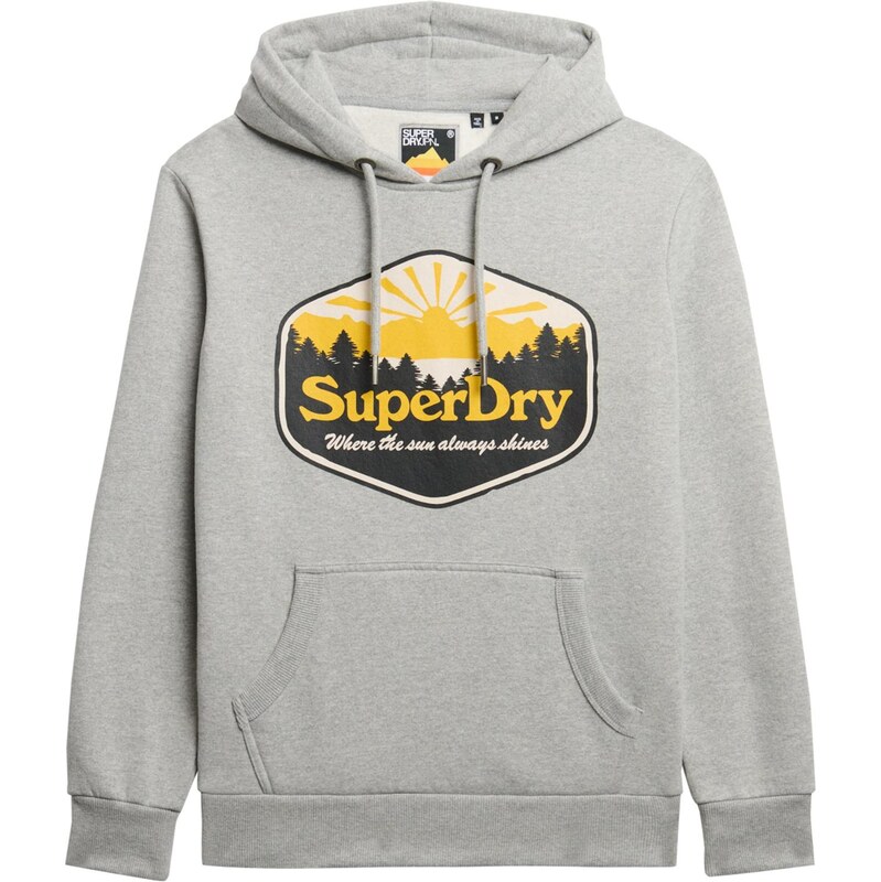 Superdry & Co Mikina Sun Tab žltá / sivá melírovaná / pastelovo ružová 68324482
