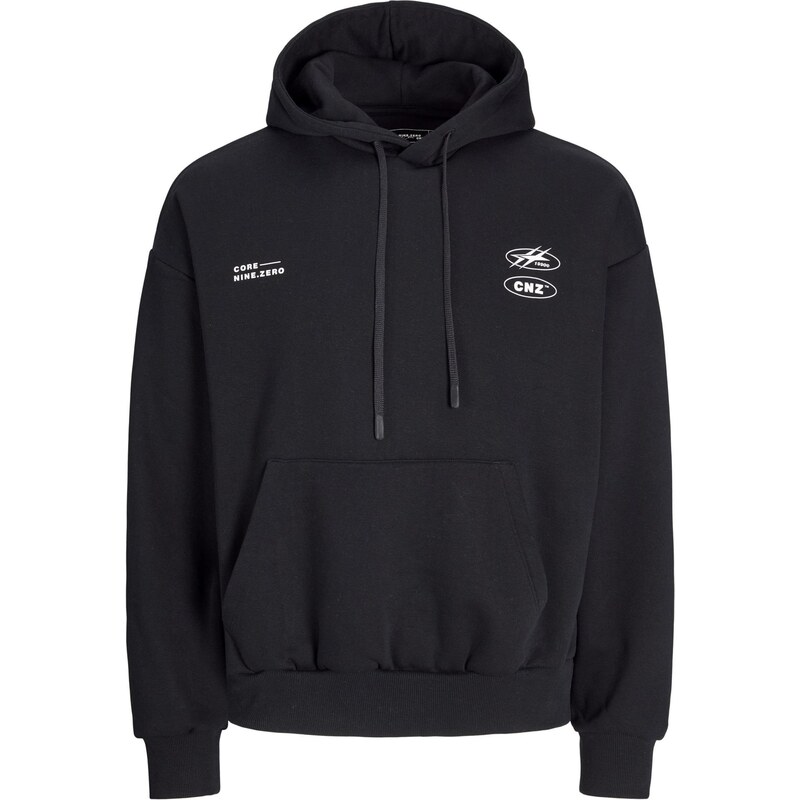 JACK & JONES Mikina JCOCnz Berlin čierna / biela 68324487
