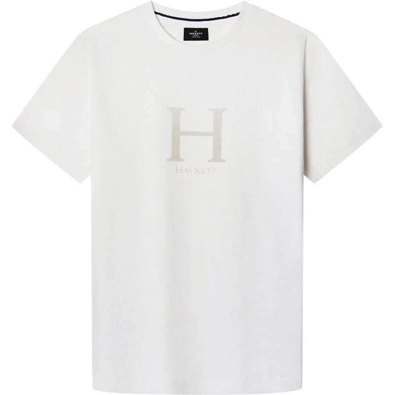 Hackett London Tričko Heritage svetlosivá / biela 68324563