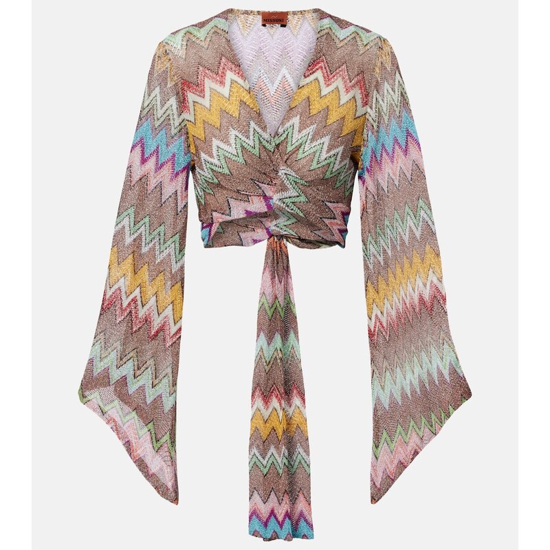 Missoni Zigzag lamÃ crop top 68329242