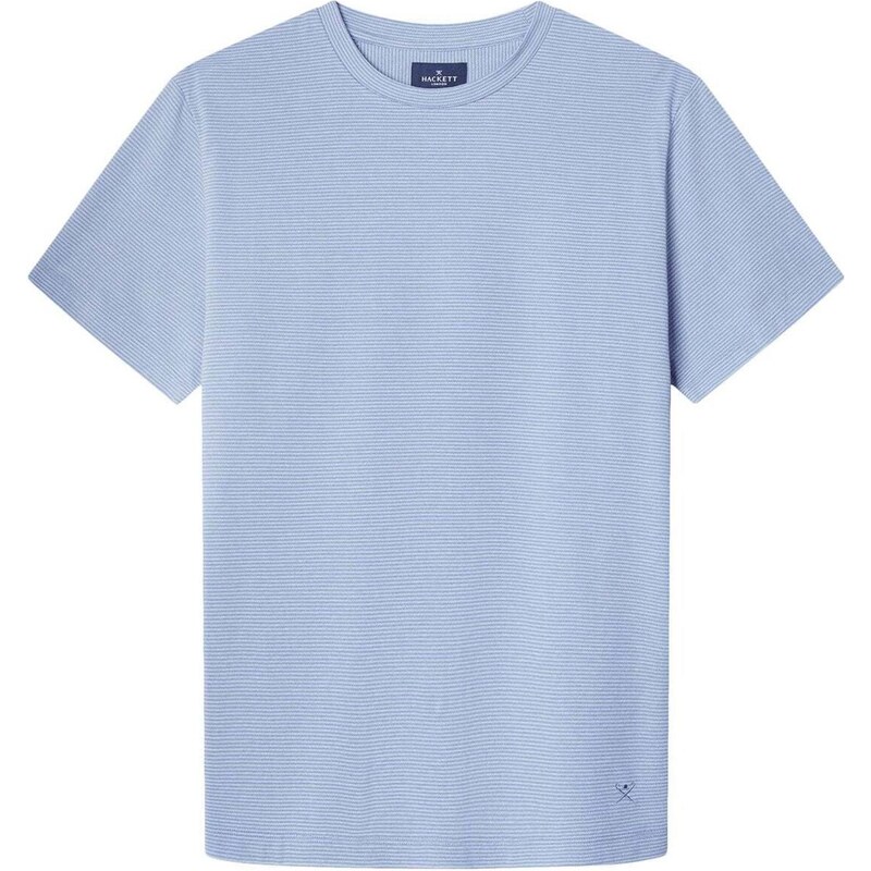 Hackett London Tričko Birdseye svetlomodrá / biela 68324633