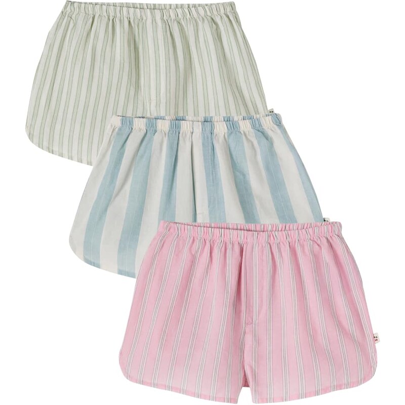 Konges Slojd Konges SlÃ¸jd Asli set of 3 striped cotton poplin shorts 68308946