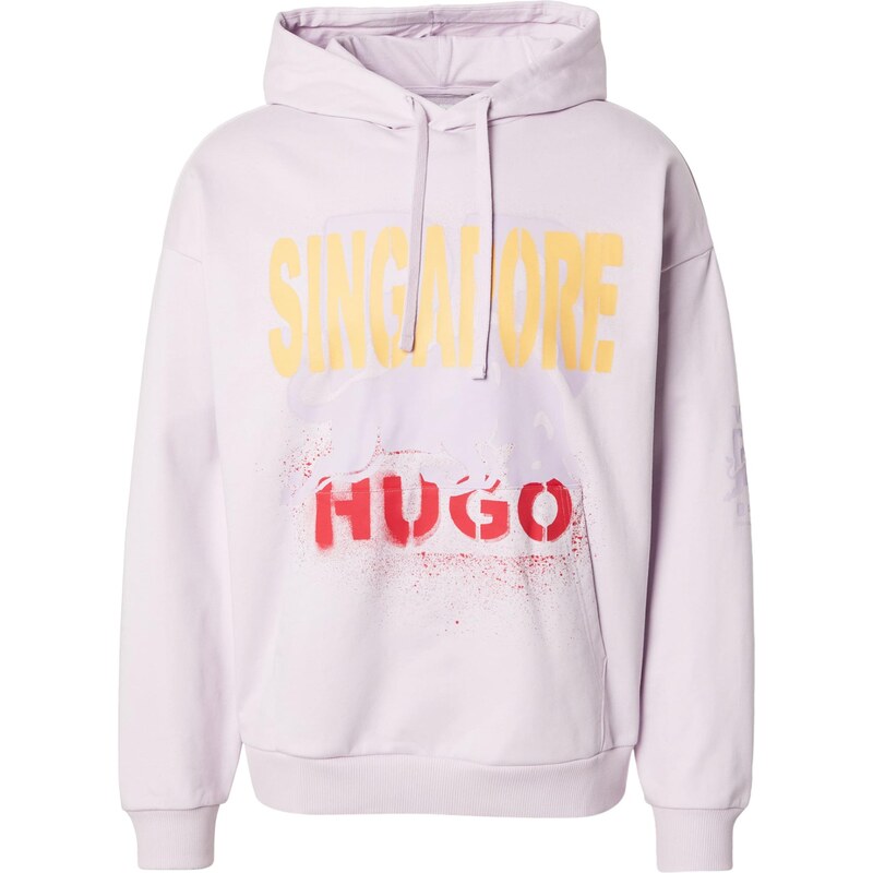 HUGO Mikina žltá / orgovánová / červená 68324736