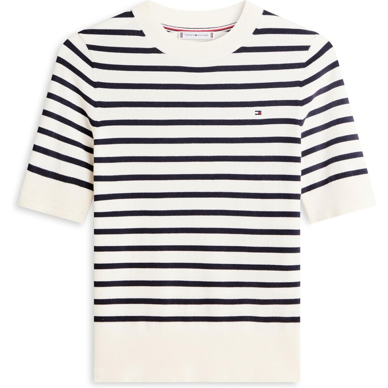 TOMMY HILFIGER Sveter námornícka modrá / biela 68324933