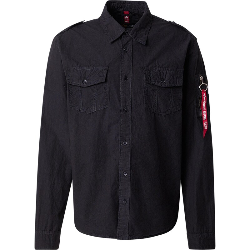 ALPHA INDUSTRIES Košeľa Dragon olivová / oranžová / čierna / biela 68324983