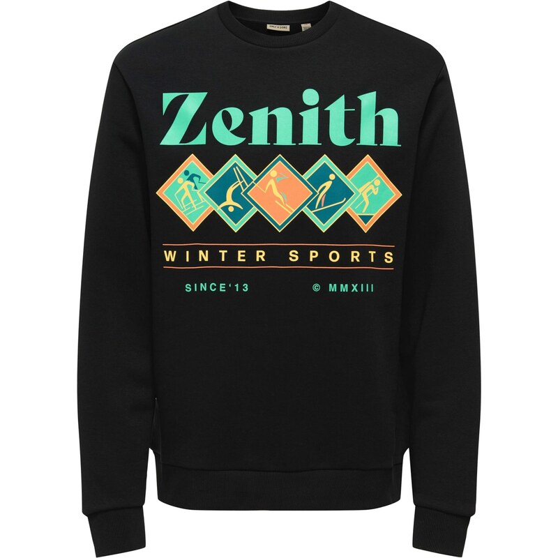 Only & Sons Mikina ONSCERES MONTO námornícka modrá / tyrkysová / 68325056