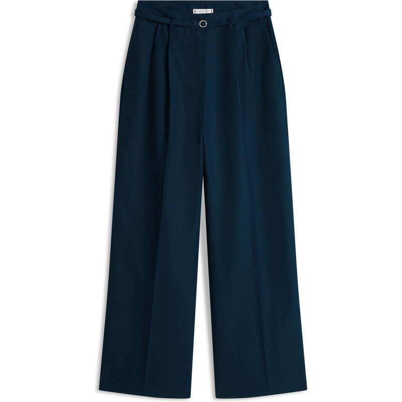 TOMMY HILFIGER Plisované nohavice tmavomodrá 68325067