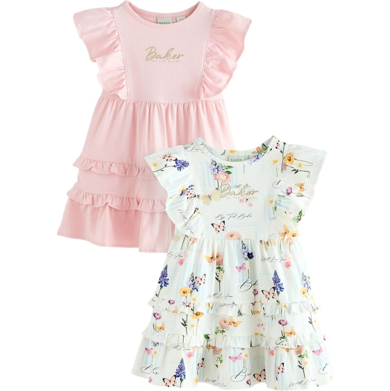 Baker by Ted Baker Šaty svetlomodrá / zlatá / púdrová / biela 68325218