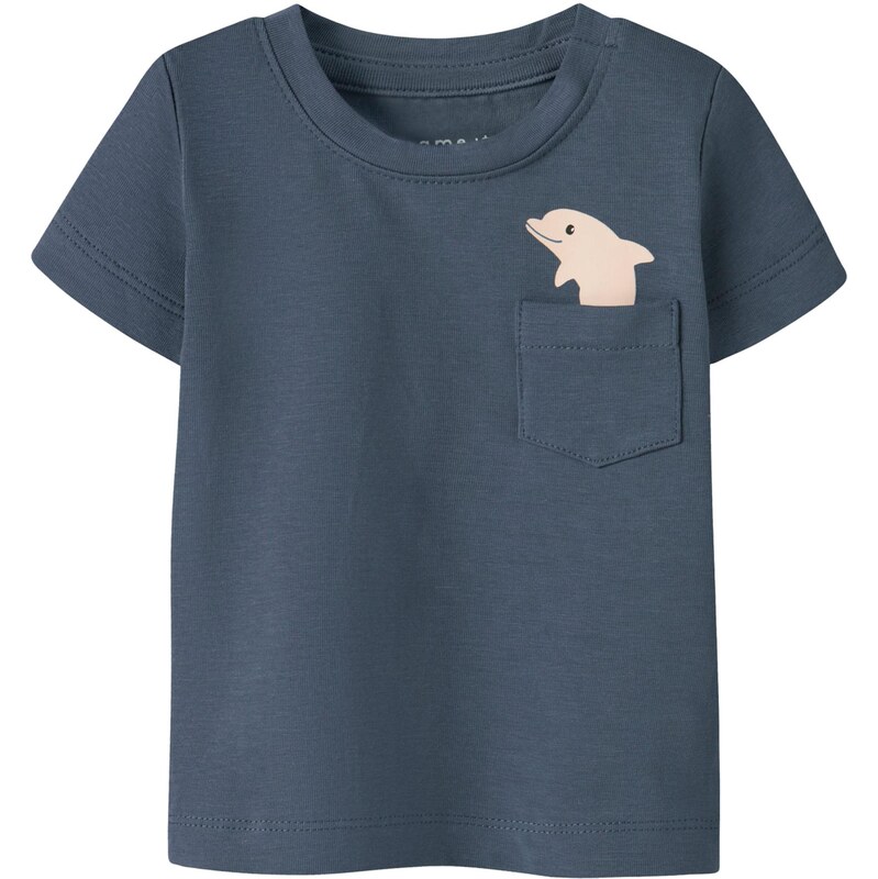 NAME IT Tričko NBMFARON svetlobéžová / indigo 68325244