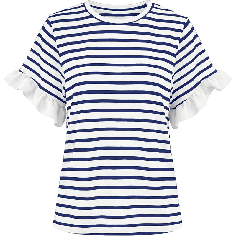 Imily Bela Tričko námornícka modrá / biela 68325359