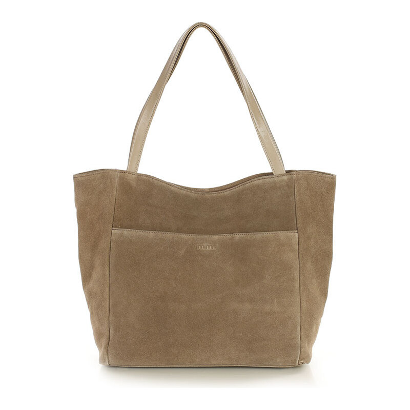 MARCO MAZZINI Dámska taška typu hobo, prírodná koža | tmavobéžová 68322940