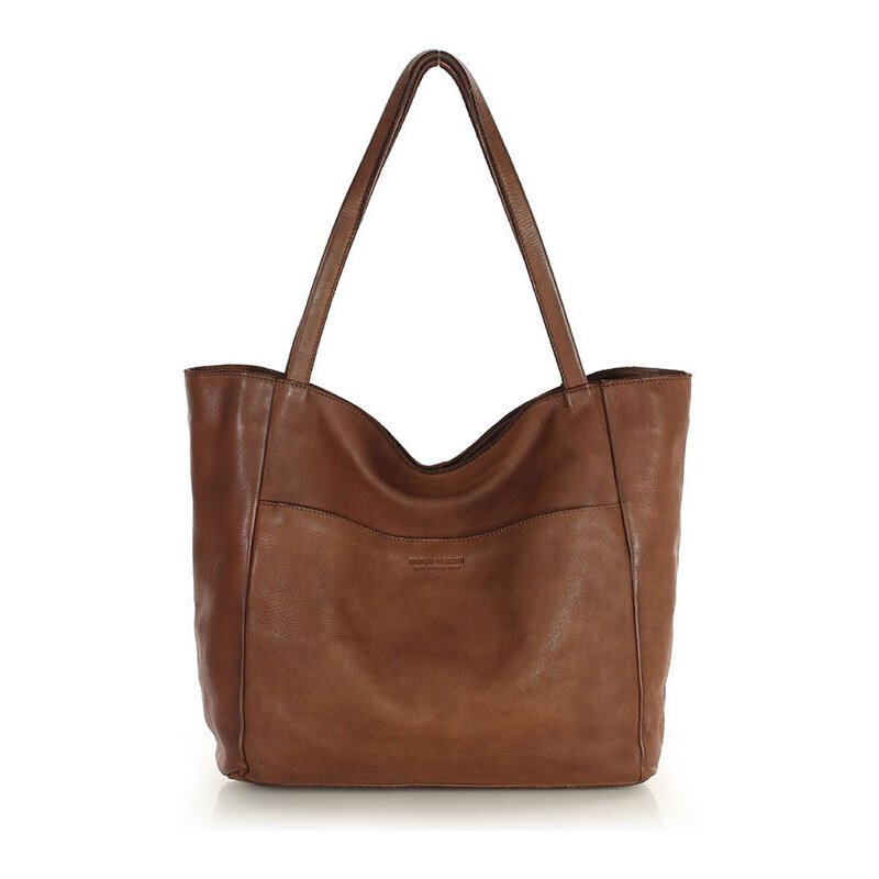 MARCO MAZZINI Dámska kožená taška typu hobo | čokoládovo hnedá vp5c 68322942