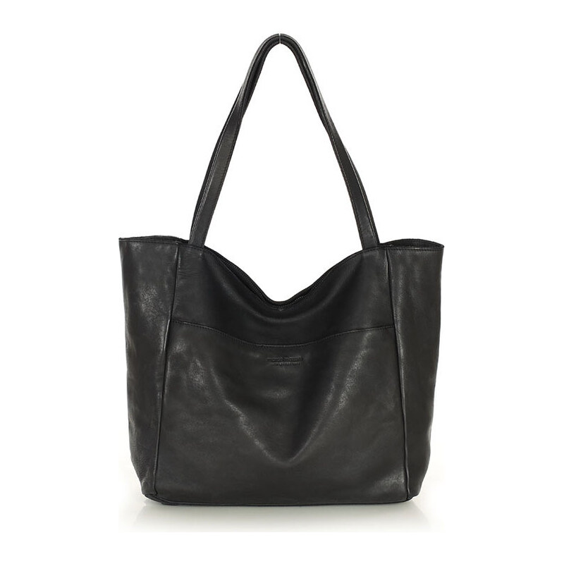 MARCO MAZZINI Dámska kožená taška typu hobo | čierna vp5a 68322943