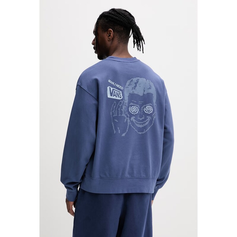 Vans oversize mikina pánska s bavlnou 68323636