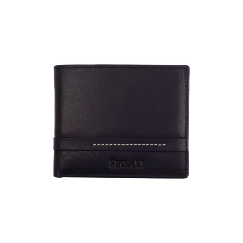 SEGALI Pánska kožená peňaženka 21042 čierna 47607994