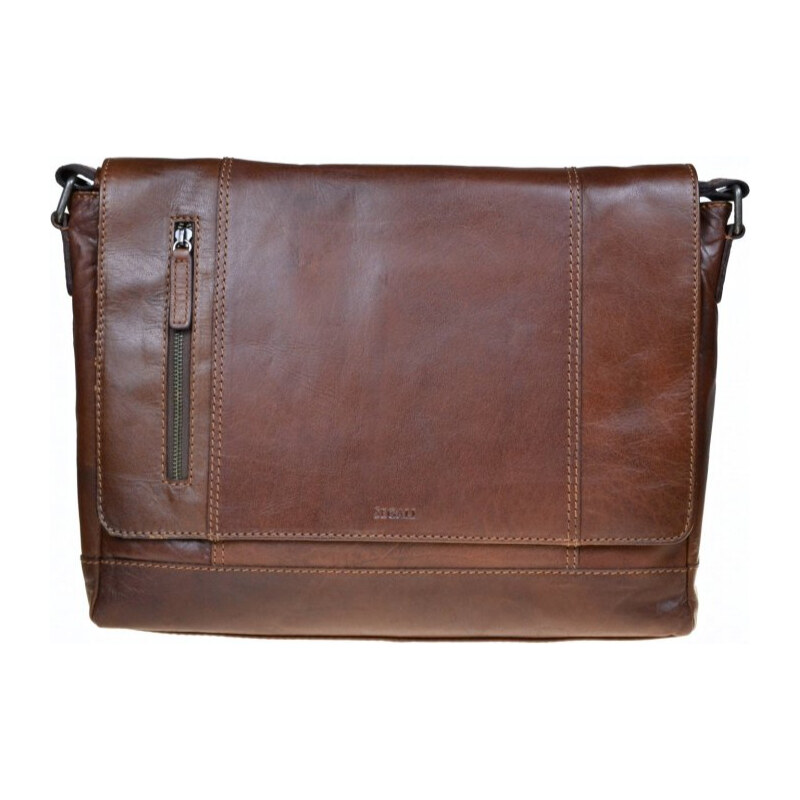 SEGALI Pánska kožená taška na notebook 225581 hnedá 65897245