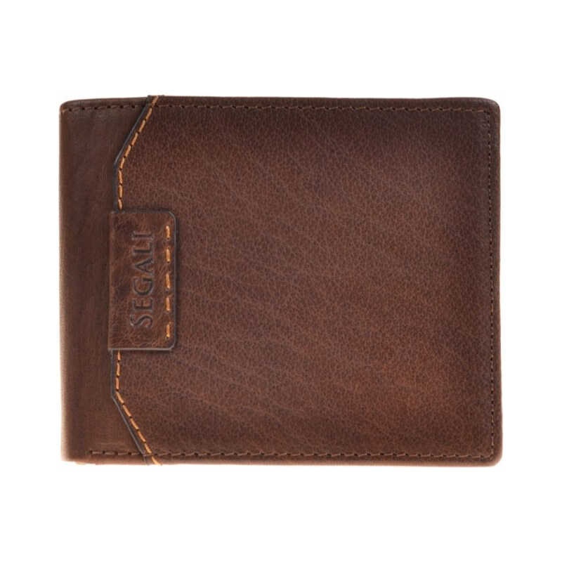SEGALI Pánska kožená peňaženka 250759 - hnedá 13595727