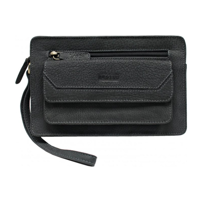 Lagen Pánska kožená etue (dokladovka) 2022W čierna 47271728