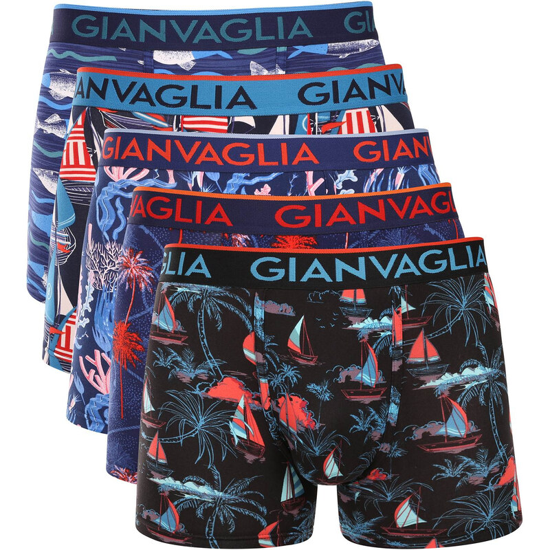 5PACK pánske boxerky Gianvaglia viacfarebné (GVG-5071) 67601729