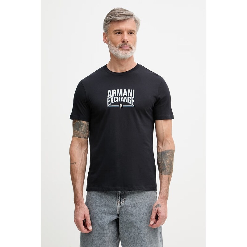 Pánske bavlnené tričko Armani Exchange 68325782