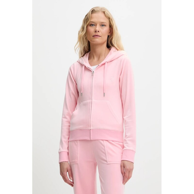 Juicy Couture mikina na zips s kapucňou dámska bavlnená ROBERTSON 65343814