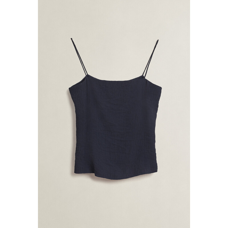 BLÚZKA GANT CRINKLED STRAP TOP EVENING BLUE 68328629