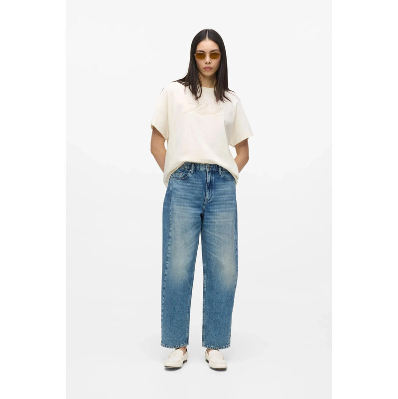 DŽÍNSY KARL LAGERFELD BARREL DENIM PANTS 68328583